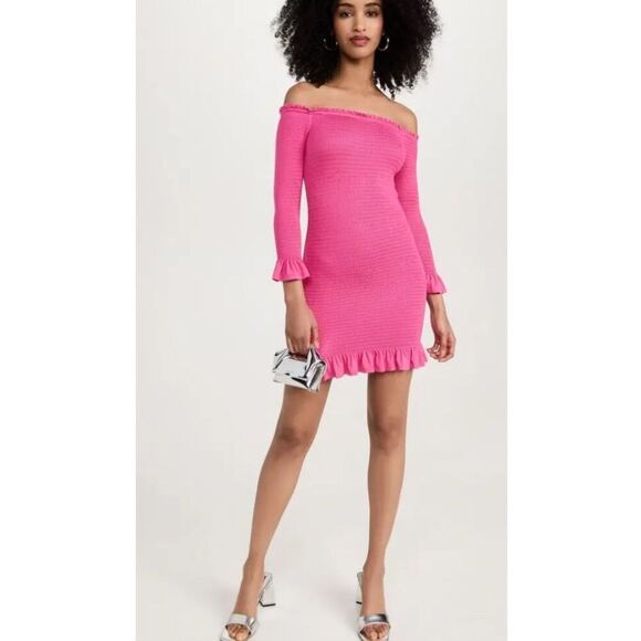 Caroline Constas Tilly Dress in Fushia NWT Size Small - Picture 2 of 11